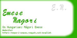 emese magori business card